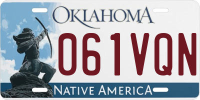 OK license plate 061VQN
