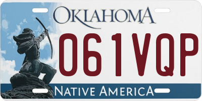 OK license plate 061VQP