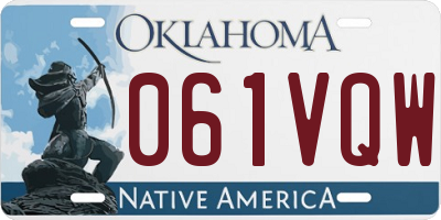 OK license plate 061VQW