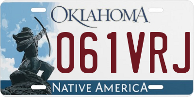 OK license plate 061VRJ