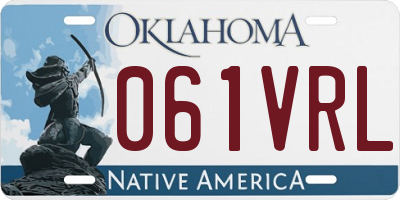 OK license plate 061VRL