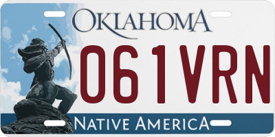 OK license plate 061VRN