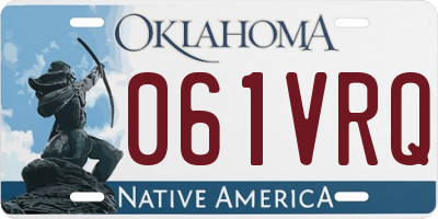 OK license plate 061VRQ