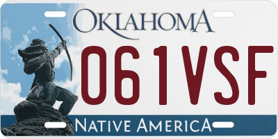 OK license plate 061VSF