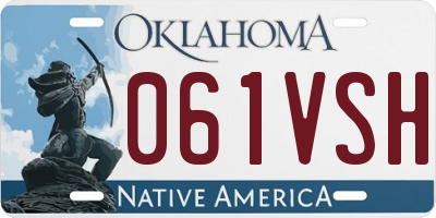 OK license plate 061VSH