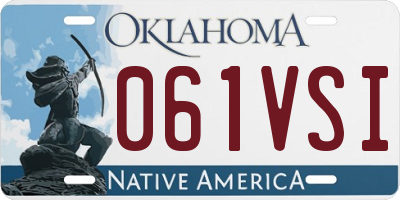 OK license plate 061VSI