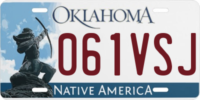 OK license plate 061VSJ