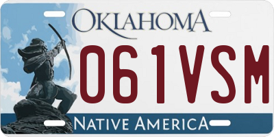 OK license plate 061VSM