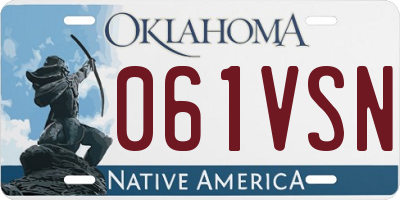 OK license plate 061VSN