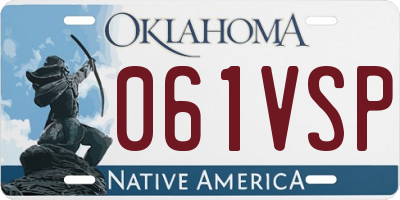 OK license plate 061VSP