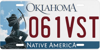 OK license plate 061VST