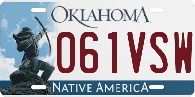 OK license plate 061VSW