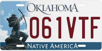 OK license plate 061VTF