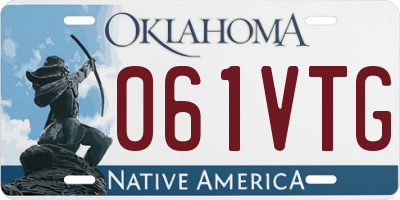 OK license plate 061VTG