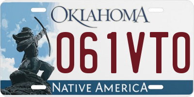 OK license plate 061VTO