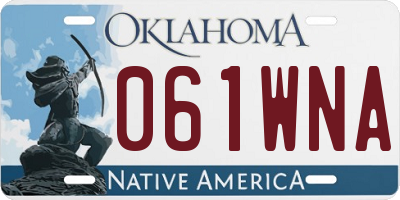 OK license plate 061WNA