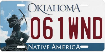 OK license plate 061WND