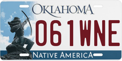 OK license plate 061WNE
