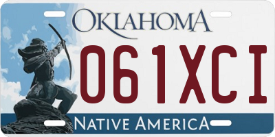 OK license plate 061XCI