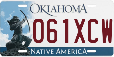 OK license plate 061XCW
