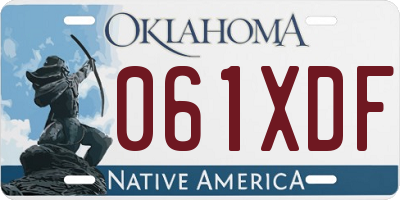 OK license plate 061XDF