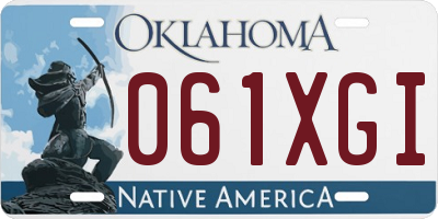 OK license plate 061XGI