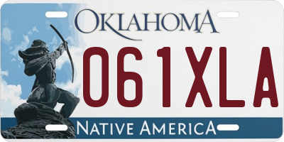 OK license plate 061XLA