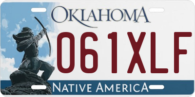 OK license plate 061XLF
