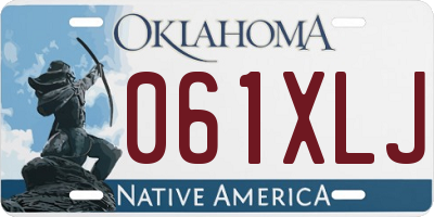 OK license plate 061XLJ