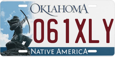OK license plate 061XLY