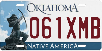 OK license plate 061XMB