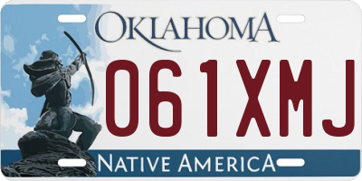 OK license plate 061XMJ