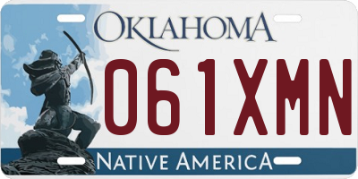 OK license plate 061XMN