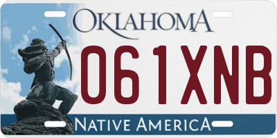 OK license plate 061XNB