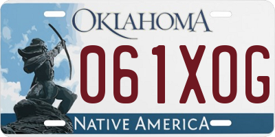 OK license plate 061XOG