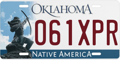 OK license plate 061XPR