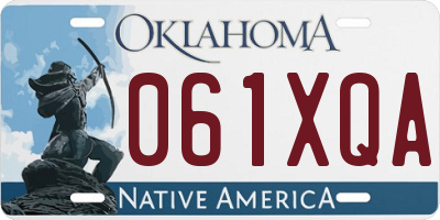 OK license plate 061XQA