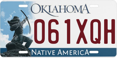 OK license plate 061XQH