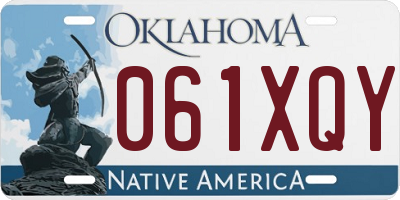 OK license plate 061XQY