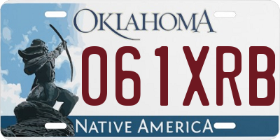 OK license plate 061XRB
