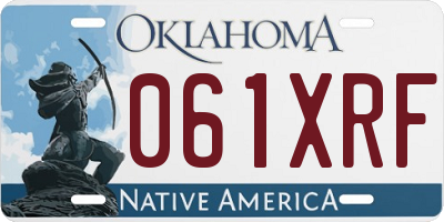 OK license plate 061XRF