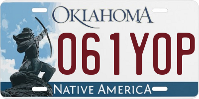 OK license plate 061YOP