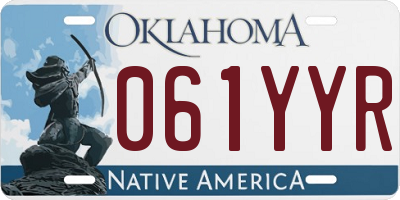 OK license plate 061YYR