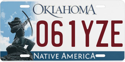 OK license plate 061YZE