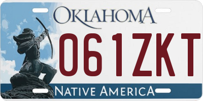 OK license plate 061ZKT
