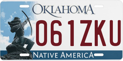 OK license plate 061ZKU