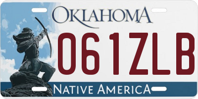 OK license plate 061ZLB
