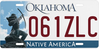 OK license plate 061ZLC