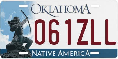 OK license plate 061ZLL