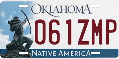 OK license plate 061ZMP